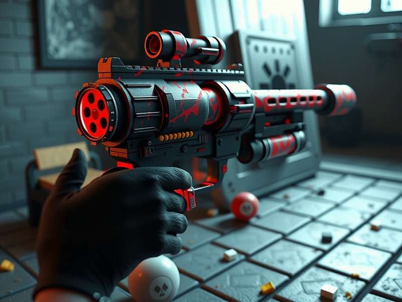 Splatterball Gun 3D Printed Model