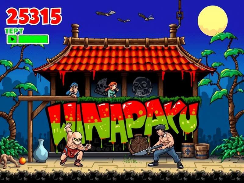 Splatterhouse Wanpaku Graffiti NES गेम कवर