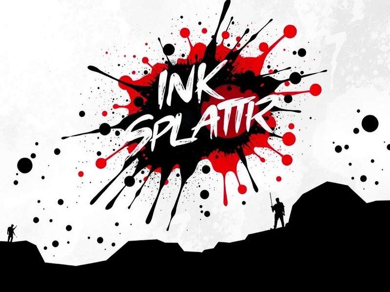 Close-up of vibrant ink splatters on a white surface