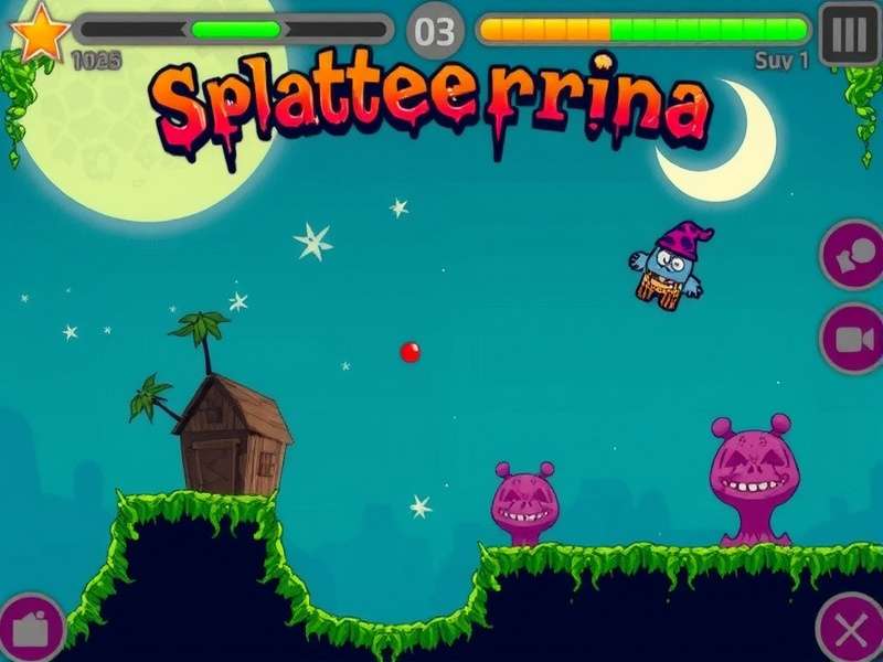Splatterina Boss from Palworld in a dynamic pose, surrounded by vibrant paint splatters