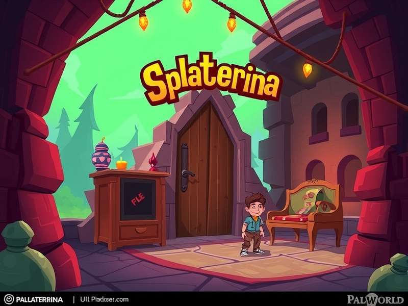 Artistic representation of a chaotic, colorful boss arena with vibrant splatters