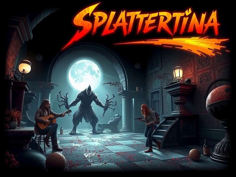 Splatterina Eingang landscape in Palworld showing chaotic biomes and rare Pals