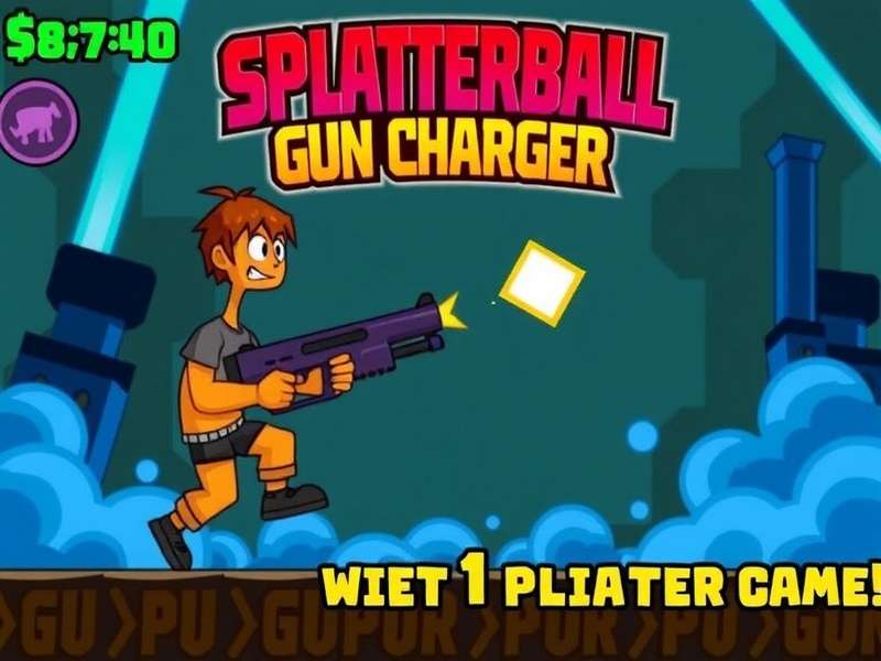 Various Splatterball gun chargers and batteries on a table with a gel blaster in the background