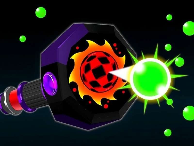 A high-quality Splatterball Orbeez Gun in action, shooting colorful water beads