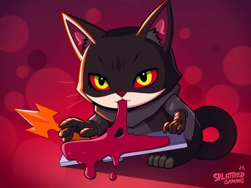 Splattercatgaming Twitch stream overlay showing chaotic gameplay and lively chat