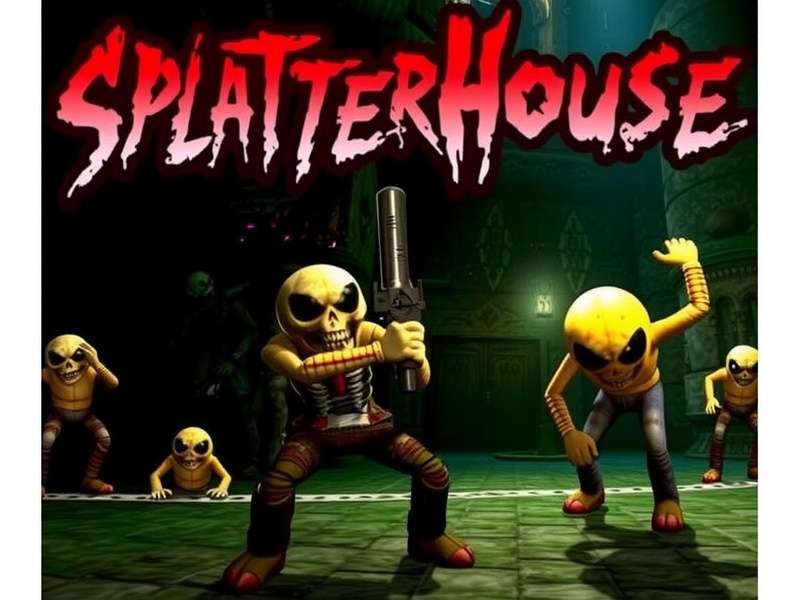 Splatterhouse 2010 gameplay screenshot showing intense combat