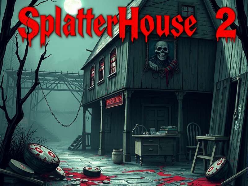 Detailed analysis of Splatterhouse 2 soundtrack cover art and waveform