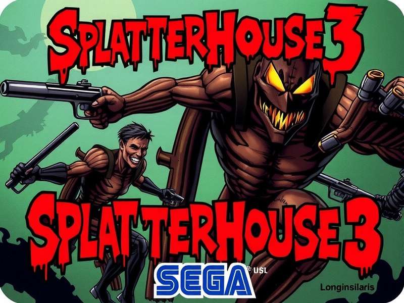 Rare Splatterhouse 3 Sega Mega Drive Card variant showing Japanese artwork