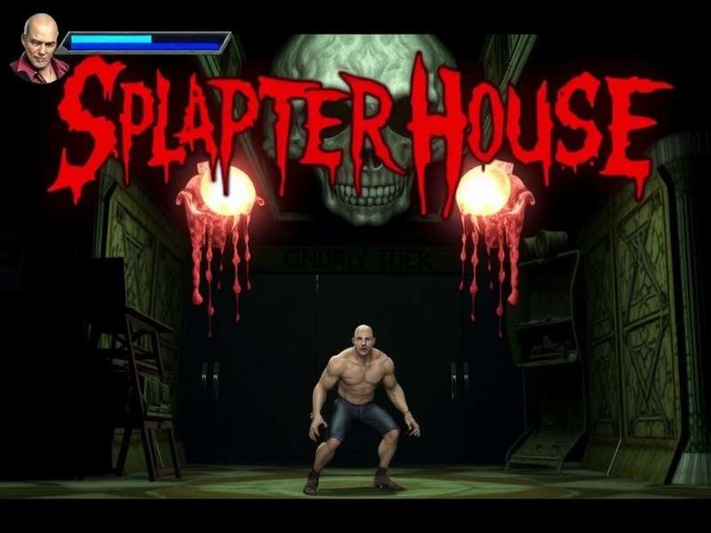 Collage of Splatterhouse PS3 boss designs showing The Hanged Judge, Dr. West, and The Amalgam