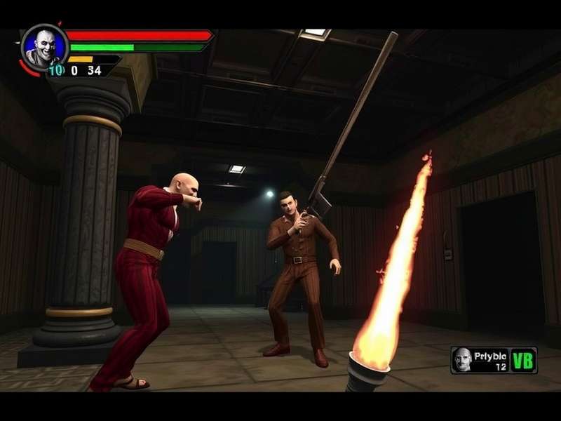 Dark mansion hallway with eerie lighting