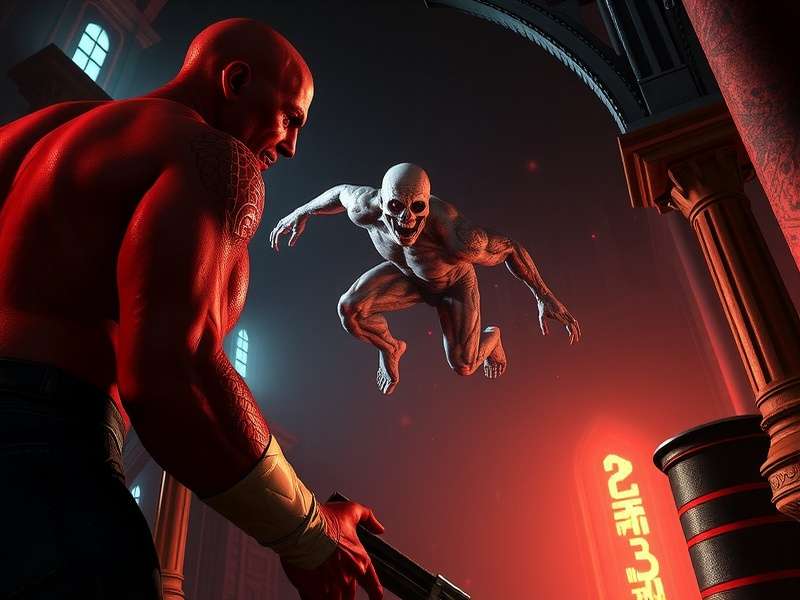 Splatterhouse Ps3 Ending Scene showing Rick and the Terror Mask