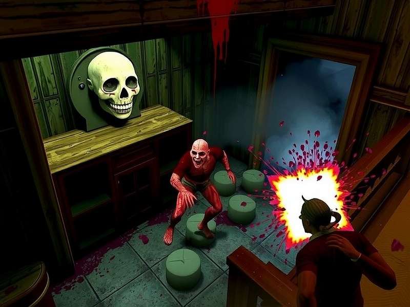 Splatterhouse PS3 Gameplay Screenshot - Rick fighting a monster