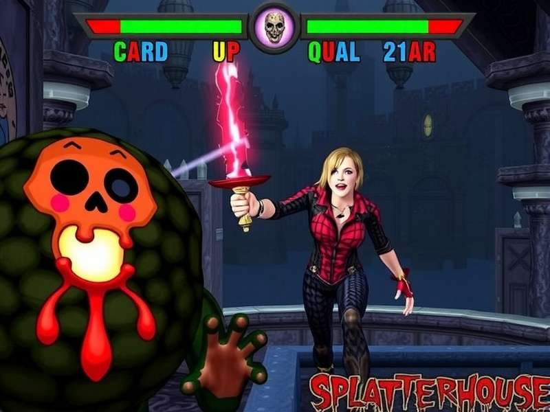 Jennifer from Splatterhouse 2010 PS3 - key promotional art showing her transformation