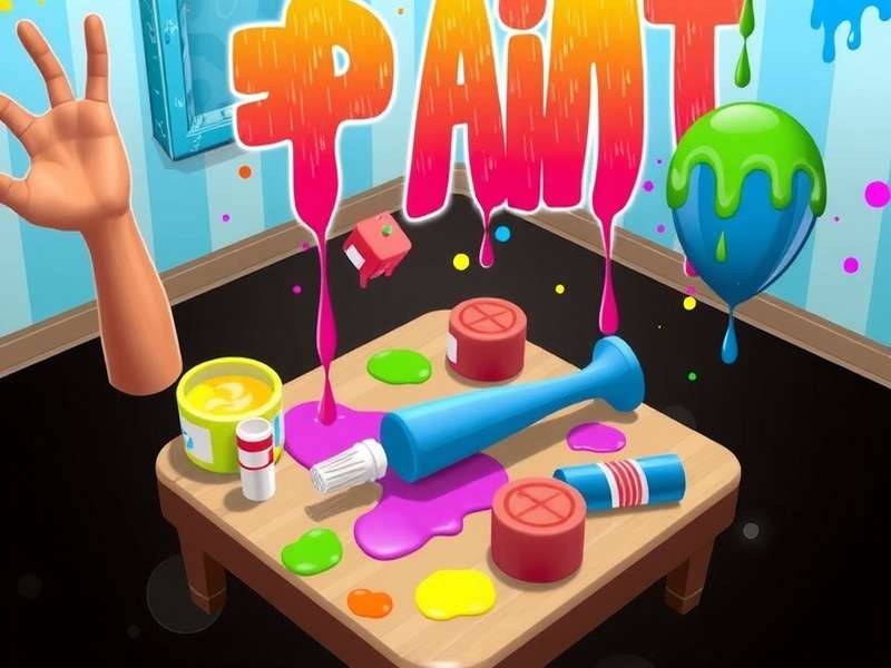 Splatter Paint Party vibrant gameplay splash art showing colourful paint explosions and players in action