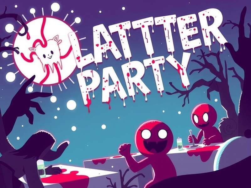 Splatter Party Cover – chaotic splatter art with bold typography on dark background