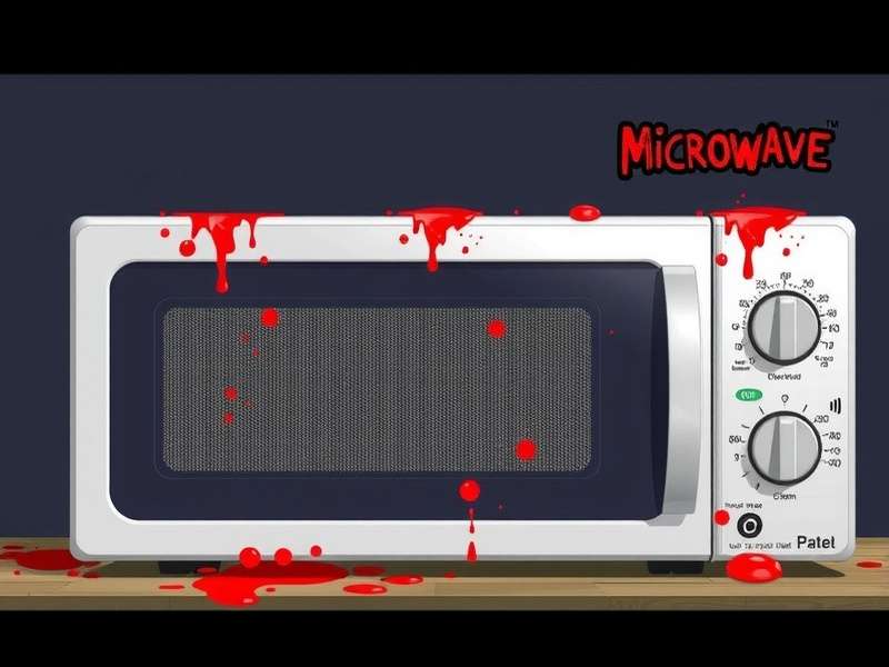 Microwave Splatter Cover with vibrant splatter design in a modern Indian kitchen