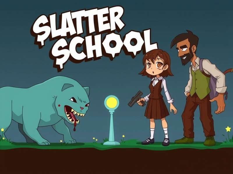 Splatter School – Splatter-based gaming encyclopedia hero banner featuring vibrant splatter art