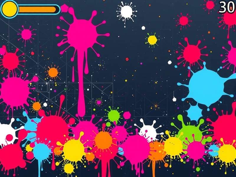 Vibrant paint splatter on a dark canvas — representing the fusion of art and gaming culture.