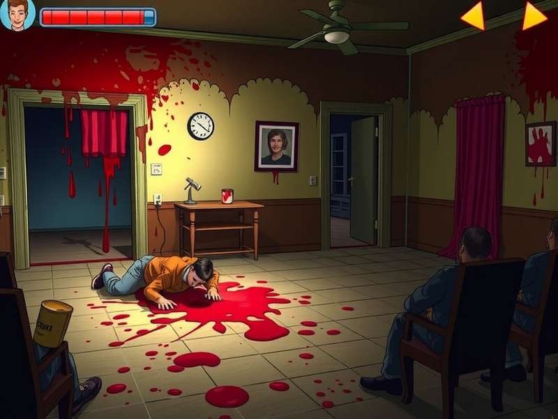 Blood Splatter abstract visual with deep red splashes on dark background representing gaming intensity